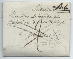 L. 16.2.1809 Manuscrit " Assche " + 2  Pour Bruxelles - 1794-1814 (Französische Besatzung)