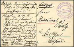 MSP VON 1914 - 1918 Feldpost-Ansichtskarte Mit Violettem Briefstempel Kaiserliche Marine Luftschiffhafen Seerappen - Neu - Maritiem