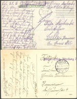 FELDPOST I.WK 1915/17, Flieger-Ersatz-Abteilung 7: L1 Bzw. Briefstempel Auf 2 Ansichtskarten, Pracht - Bezetting 1914-18