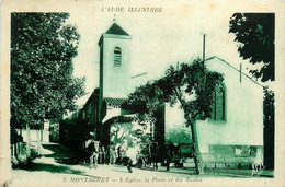 Montseret * Rue De L'église , La Poste Et Les écoles * Groupe Scolaire * Attelage - Altri & Non Classificati