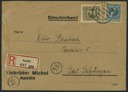 THÜRINGEN 98AXw,99BYaz2 BRIEF, 1945, 20 Pf. Preußischblau, Gezähnt, Vollgummierung, Dickes Papier Und 30 Pf. Olivgrau, U - Andere & Zonder Classificatie