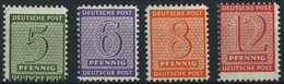 WEST-SACHSEN 116-19BX **, 1945, Roßwein, Gezähnt L 111/4-111/2, Wz. 1X, Prachtsatz, Gepr. Ströh/Dr. Jasch, Mi. 170.- - Andere & Zonder Classificatie