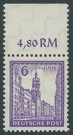 WEST-SACHSEN 153Xa **, 1946, 6 Pf. Violett, Wz. 1X, Postfrisch, Pracht, Mi. 75.- - Andere & Zonder Classificatie