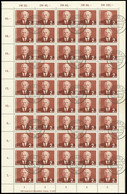 DDR 623 O, 1957, 2 DM Pieck, Wz. 3X, Im Bogen (50) Mit Druckvermerk, Bogenabstempelung, Pracht - Used Stamps