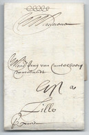 L. Datée De Bordeaux 24.5.1660 Manuscrit " P Paris " + "6p" (6pars Ou 6 Sous) Pour Lille. - ....-1700: Précurseurs