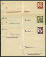 GANZSACHEN P 50-55 BRIEF, 1961, Bedeutende Deutsche In Antiqua, Komplett, Ungebraucht, 6 Prachtkarten, Mi. 54.- - Collections