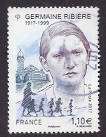 France 2017 - Germaine Ribiere, 100th Anniversary Of The Birth, - Used - Gebraucht