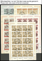 FÄRÖER 53-78KB O, 1980-82, 8 Kleinbogensätze Komplett, Ersttagsstempel, Pracht, Mi. 296.- - Faeroër