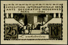 FRANKREICH 179P (*), 1925, 25 C. Schlossterrasse, Ungezähntes Fotoessay Auf Kartonpapier, Pracht, R! - Andere & Zonder Classificatie