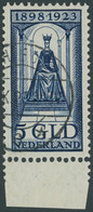 NIEDERLANDE 133 O, 1923, 5 G. Blau, Pracht, Mi. 200.- - Other & Unclassified