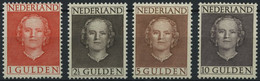 NIEDERLANDE 540-43 *, 1949, Königin Juliana, Falzrest, Prachtsatz - Unused Stamps