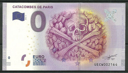 Billet Souvenir 0 Euros 2016 Catacombes De Paris - Otros
