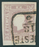 ÖSTERREICH BIS 1867 17 O, 1858, 1.05 Kr. Lila, R3 (TR)IESTE, Kabinett, Fotobefund Dr. Ferchenbauer, Mi. 400.- - Andere & Zonder Classificatie