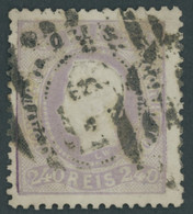 PORTUGAL 33 O, 1870, 240 R. Lila, Pracht, Mi. 600.- - Other & Unclassified