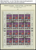 UNO - GENF KB O, 1983-89, 4 Verschiedene Kleinbogensätze: Mi.Nr. 117/8, 158/9, 165/6 Und 180/1 Mit Zentrischen Ersttags- - Other & Unclassified