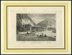 BAD EMS, Gesamtansicht, Stahlstich Von B.I. Um 1840 - Prenten & Gravure