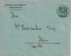 SUISSE   ENTIER POSTAL/GANZSACHE/POSTAL STATIONERY ENVELOPPE TSC ST-GALLEN 1925 - Enteros Postales