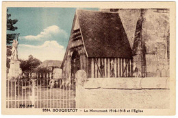 27 - B24228CPA - BOUQUETOT - Le Monument 1914-1918 Et L' église - Parfait état - EURE - Sin Clasificación