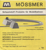 Catalogue Mössmer En Allemand "Schaumstoff-Produkte Für Modellbahnen" Avec Prix En DM 8 Pages - Décors