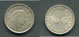 PAYS-BAS - ANTILLES NEERLANDAISES - 1/10° GULDEN 1966 - Nederlandse Antillen