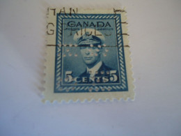 CANADA USED STAMPS  WITH PERFINS - Probe- Und Nachdrucke