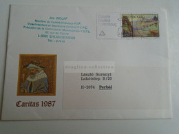 D189814  Luxembourg  Lettre  -Cover  1991  -Caritas 1987 -    Flamme  Sécurité Routière -route Safety - Brieven En Documenten