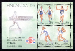 RC 22727 FINLANDE COTE 10€ BF N° 12 SPORT CHAMPIONNAT D'EUROPE D'ATHLETISME FINLANDIA 95 NEUF ** MNH - Blocks & Kleinbögen