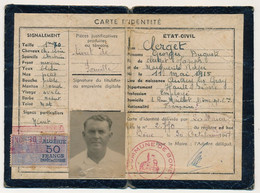 ALGERIE - FISCAL 50F Type Daussy Impôt Du Timbre, Sur Carte D'identité - Alger 1947 - Otros & Sin Clasificación