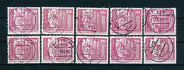 10x DDR 1820 Aufbau Bauten Lenindenkmal Berlin Vollstempel Echt Gelaufen - Used Stamps