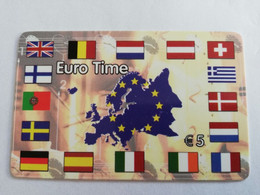 PORTUGAL   EURO TIME/ FLAGS  /€5,-    Nice  Fine Used    Prepaid   **9483** - Portugal
