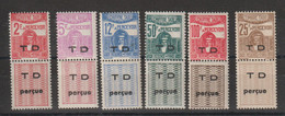 Tunisie 1943-47 Série Taxe 54-58 Et 56A, 6 Val ** MNH - Segnatasse