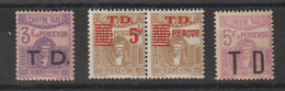 Tunisie 1941-44 Série Taxe 51-53 , 51 Et 53 ** MNH Et 52 * Charnière MH - Segnatasse