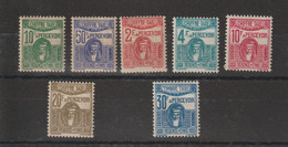 Tunisie 1945-50 Série Taxe 59-65, 7 Val * Charnière MH - Portomarken