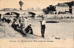Souvenir De Hamoir Le Pont Avant Les Travaux 1909 Tête De Veau Animée - Hamoir