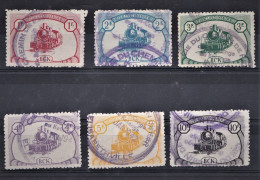 BELGIAN CONGO - COMPLETE SERIE OF TRAIN STAMPS BAS CONGO AU KATANGA  - OBP CP18/23 - Value 1300€ !!!! At 10% - Trenes