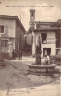 38 ISERE La Fontaine Et La Montée De L'église De Chanas - Chanas