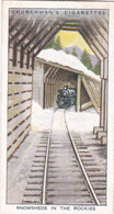 Wonderful Railway Travel, 1937 - 8 Snowsheds In The Rockies   - Churchman Cigarette Card - Trains - Churchman