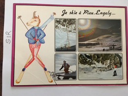 Cpm, Multivue, Illustration ARAGNOUET PIAU ENGALY JE SKIE A PIAU ENGALY (65 Hautes Pyrénées), éd Théojac, écrite En 1985 - Aragnouet