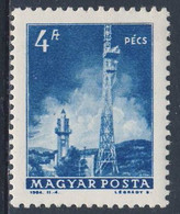 Hungary Ungarn 1964 Mi 2012 YT 1572 SG 1916 ** Fernsehturm Pécs / Pylon, Pecs / Tour Radio, Pècs - Telecom