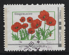 Timbre Personnalise Oblitere - Lettre Prioritaire 20g - Coquelicot - Usati