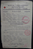 Serbia Occupation / Hungary (Vrbas Ujverbas) - WW2 - RED CROSS FORM - Message Croix-Rouge - Censure - Censored - 1942 - Serbia