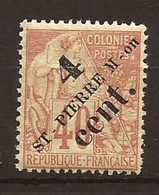 SPM - 1891/92 - N° 44 NEUF XX MNH - Signé ROUMET (rare Sans Charnière) - Nuevos