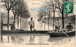 78 Inondations De CARRIERES-sur-SEINE - Rue Du Port - Carrières-sur-Seine