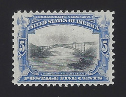 US #297 1901 Ultramarine & Black Wmk 191 Perf 12 Mint OG LH VF SCV $70 - Unused Stamps