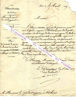 1839 ENTETE ADMINISTRATION DES TABACS PARIS Pour Cahors  TABAC DISPARU JUSTIFICATIFS DEMANDES - Documents Historiques