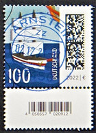 Bund/BRD  Dezember 2021 Rollenmarke "Segelschiff" MiNr 3646 Mit Zählnummer Und EAN-Feld, Ersttagsgestempelt - Used Stamps