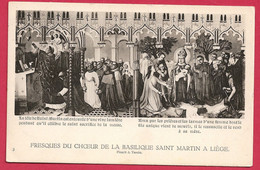 C.P. Liège  = Fresques Du Choeur De La Basilique  Saint-MARTIN - Luik