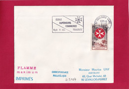 Corresp. Philatélique - 31- Toulouse - Ecole Supérieure De Commerce - Croix De Malte - 7/ 11/ 1967 - Mechanical Postmarks (Advertisement)