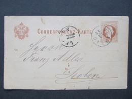 GANZSACHE Frasslau Braslovce - Leoben Slovenia 1876 //// A0536 - Storia Postale