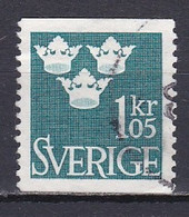 Sweden, 1962, Three Crowns, 1.05kr, USED - Used Stamps